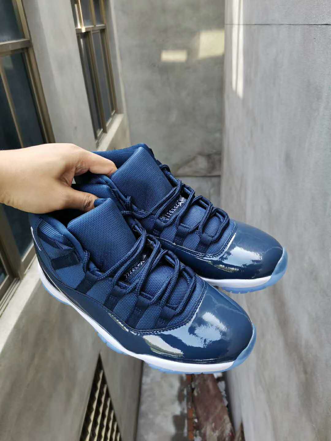 2020 Air Jordan 11 Navy Blue White Shoes